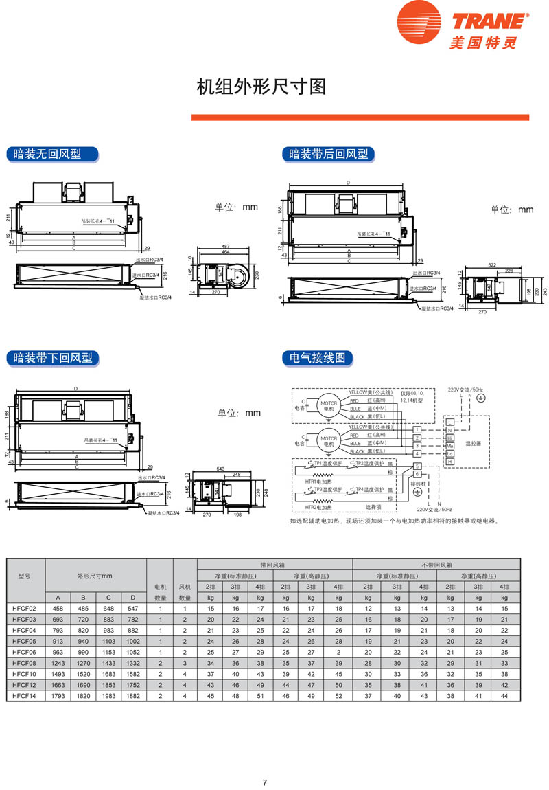 機(jī)組外形尺寸圖